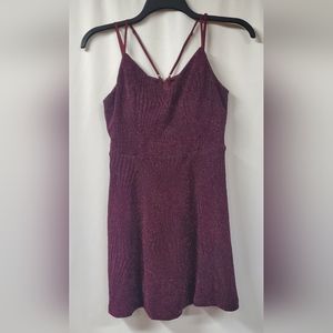Honey & Rosie maroon shimmer dress